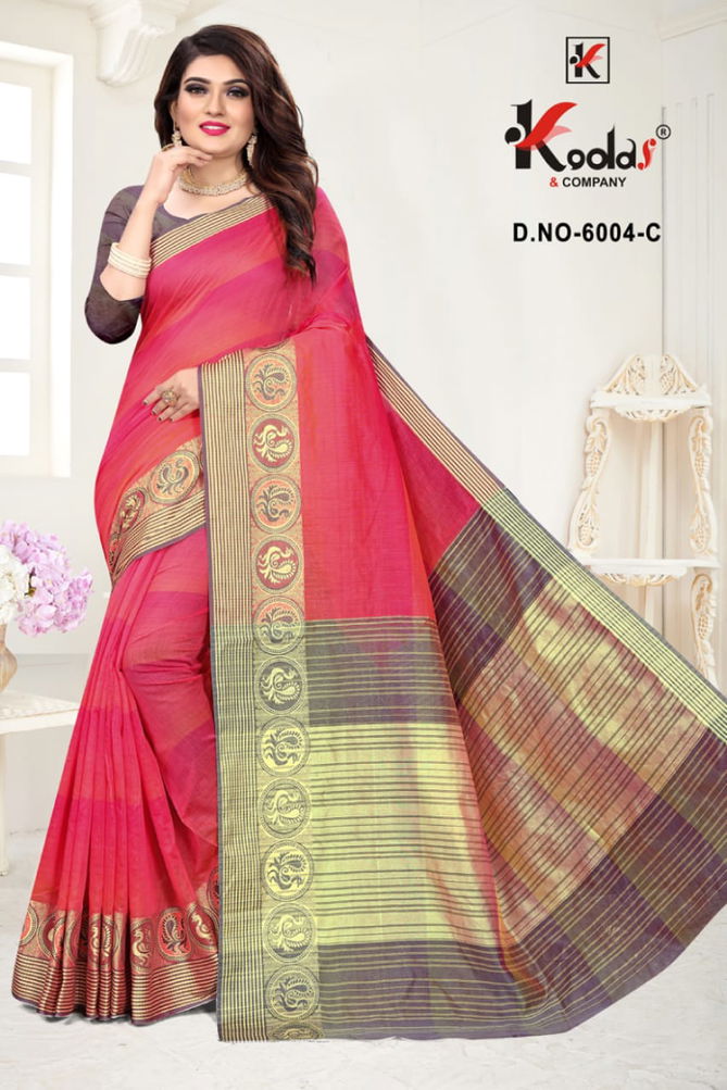 Vatika 6004 Latest Fancy Cotton Casual Wear Designer Saree Collection